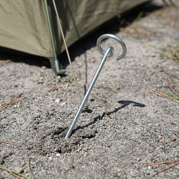 G-Shaped Peg Ground Anchor Galvanized Rust-Proof Landscape Gardening Home Gardening Greenhouse Projects Outdoor Tent Lawn