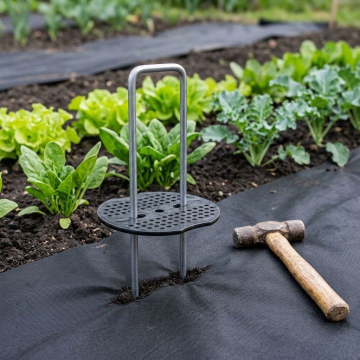 Haihua Hh-987 Galvanized Steel U-Shaped Ground Stakes Pipes Mulch Film Green Lawn Succulent-Plant Anchoring Weed-Control Fabric