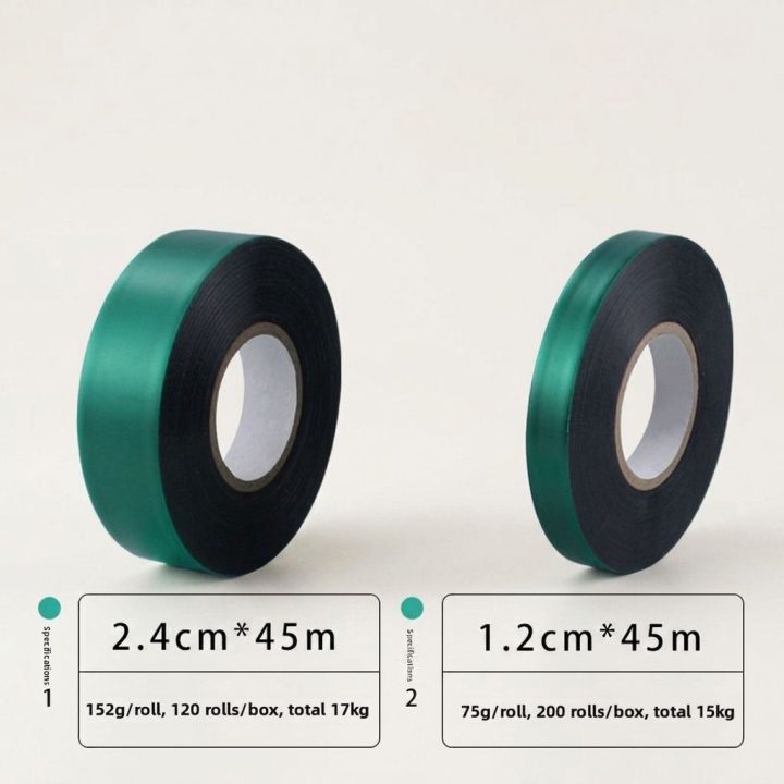 Cross-Border Wholesale Green Tape Pvc Garden Green Plant-Tying Grape Tomato Vine-Binding 45-Meter Stretchable