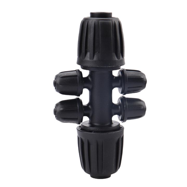 Haihua Hh-16Pvc Automatic Drip Irrigation Device 12Mm Plastic Pipe System with Straight-Through Tee Lock for Garden
