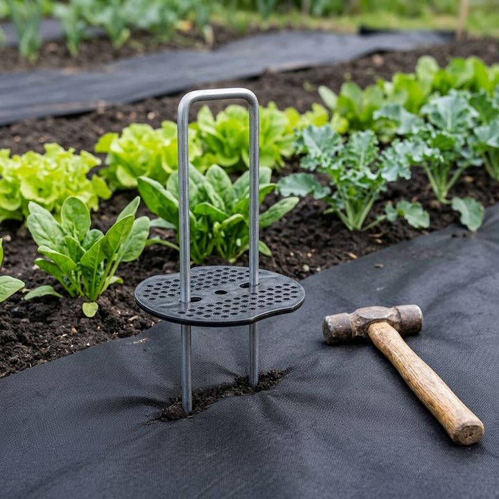 Haihua Hh-987 Galvanized Steel U-Shaped Ground Stakes Pipes Mulch Film Green Lawn Succulent-Plant Anchoring Weed-Control Fabric