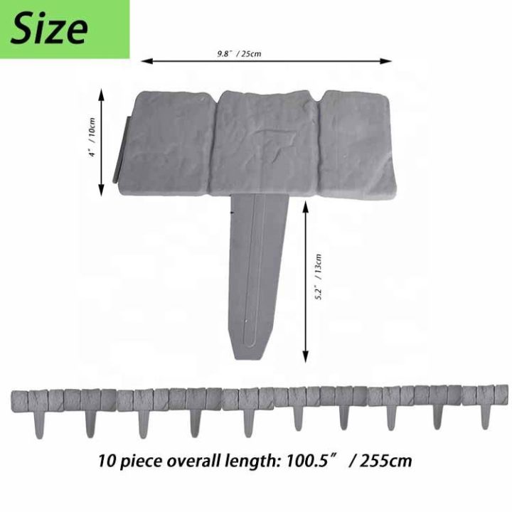 10 Pack Plastic Garden Lawn Edging