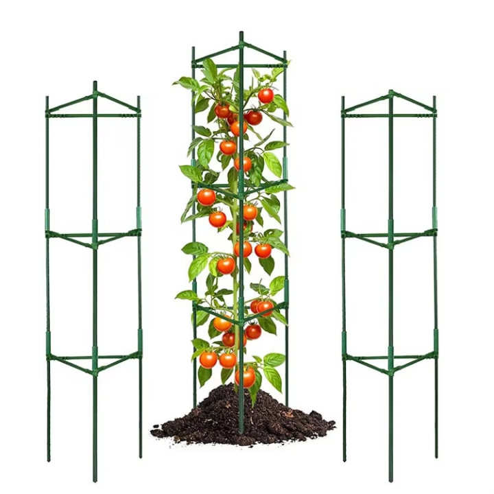 Climbing Plants Coated Steel Metal Support