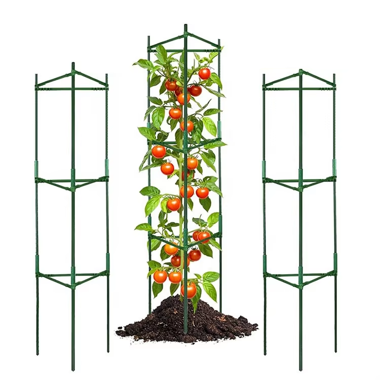 Climbing Plants Coated Steel Metal Support