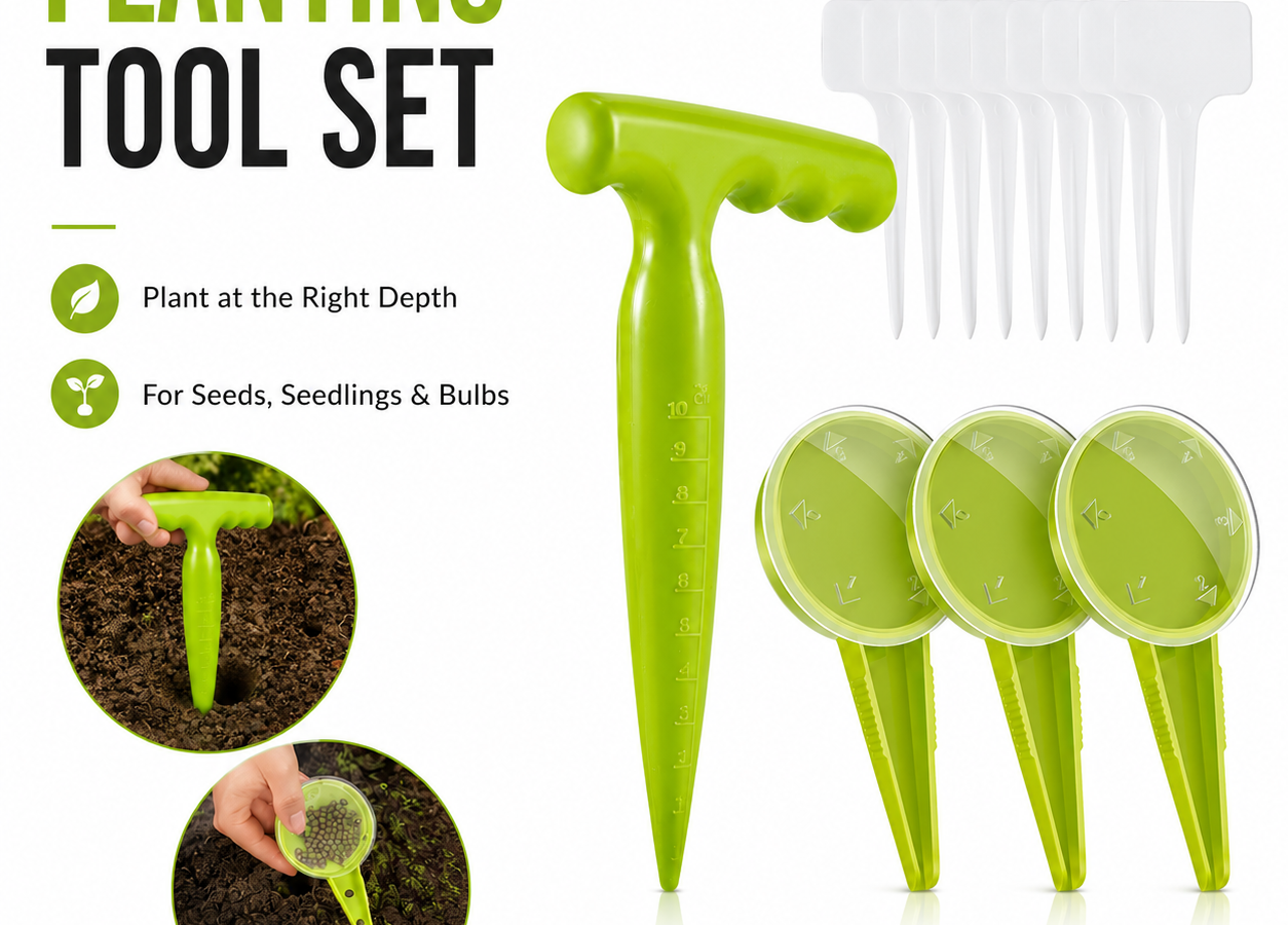 Plastic Seed Sower Tool Set Handheld