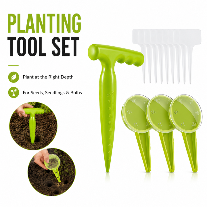 Plastic Seed Sower Tool Set Handheld